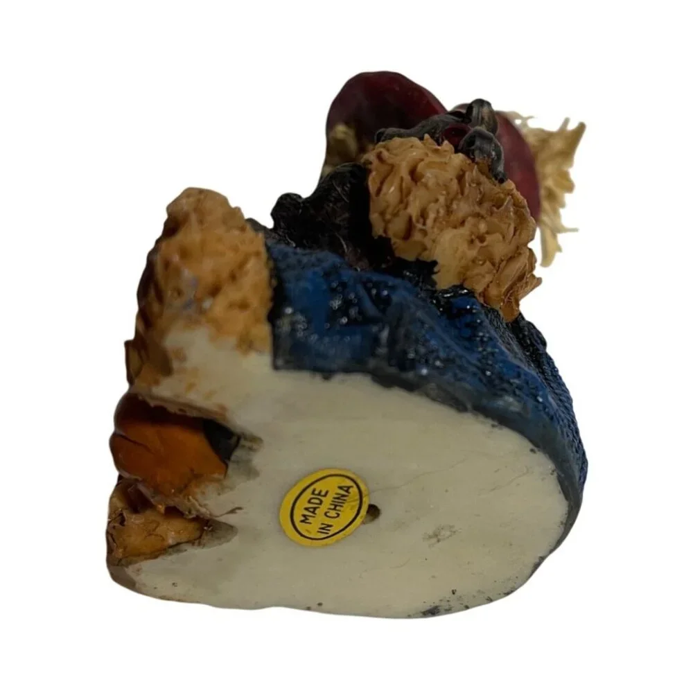 Resin Bear Pumpkin Figurine Fall Harvest Collectible Thanksgiving